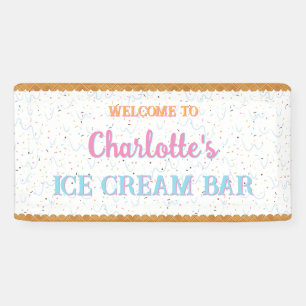 Sprinkles and White Ice Cream Banner
