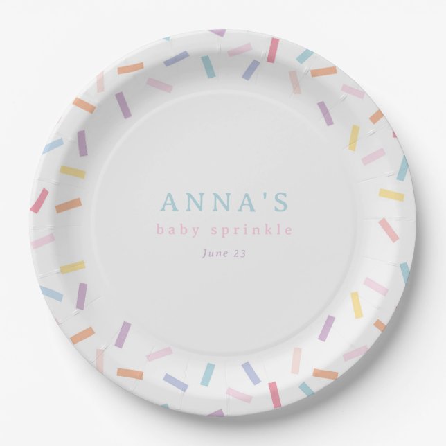Sprinkles Baby Sprinkle Paper Plate (Front)