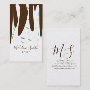 Sprinkles Bakery Ice Cream Frosting Dripping Business Card