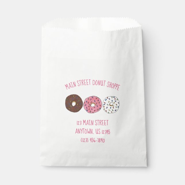 Sprinkles Breakfast Doughnut Doughnut Shop Bakery Favour Bags (Front)