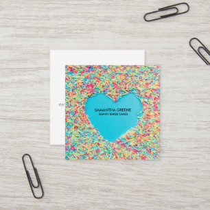 Sprinkles Business Card   Colourful Sprinkle Heart