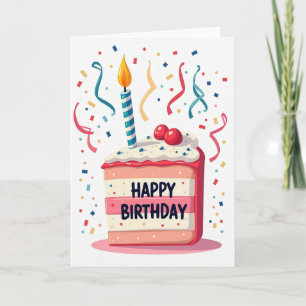 Sprinkles Cake Birthday Card