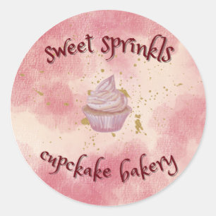 Sprinkles Colorful Bakery Desserts Catering Pastry Classic Round Sticker