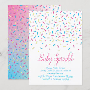 Sprinkles Confetti Baby Sprinkle Shower Invitation