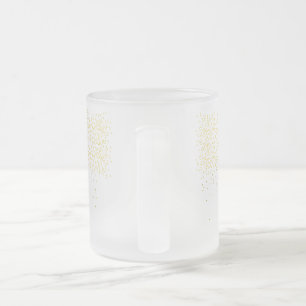 sprinkles confetti ombre frosted glass coffee mug