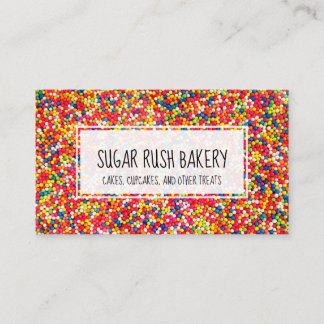 Sprinkles Cupcake Cake Bakery Sugar Business Card