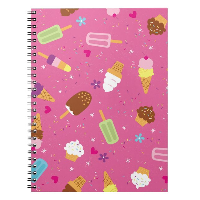 Sprinkles, cupcakes, ice cream, and popsicles scat notebook (Front)