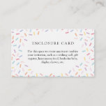 Sprinkles Custom Enclosure Card<br><div class="desc">Use this space to custom create any insert card for your invitation such as a gift registry,  wishing well,  honeymoon fund,  books for baby,  display shower,  etc.</div>