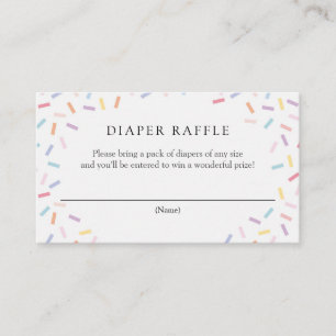 Sprinkles Diaper Raffle Enclosure Card