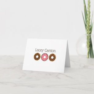 Sprinkles Doughnuts Personalised Folded Note Cards