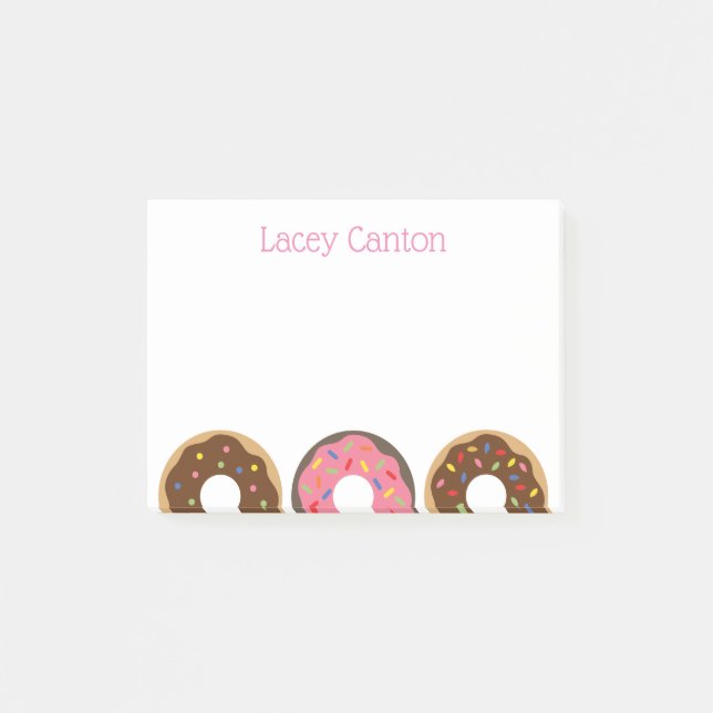 Sprinkles Doughnuts Personalised Post-it Notepad (Front)