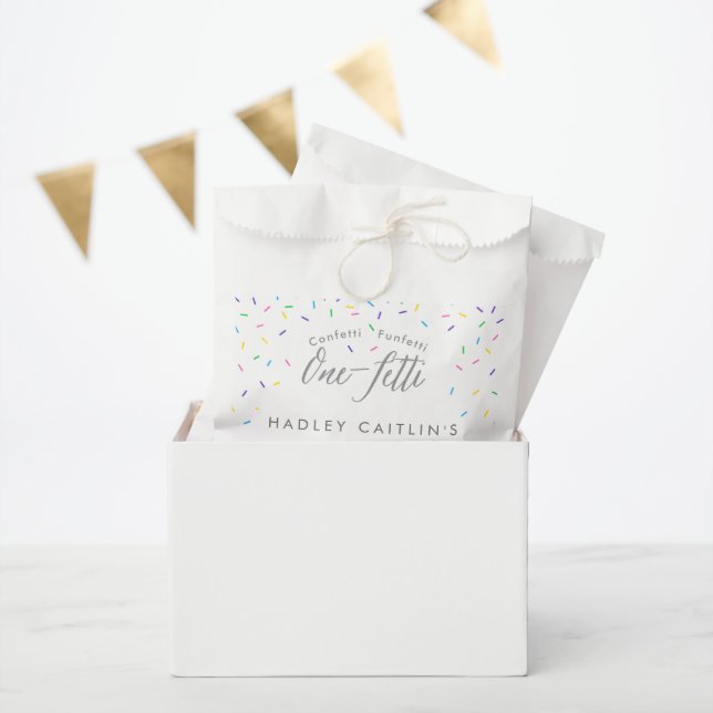 Sprinkles First Birthday Invitation, Cute confetti Favour Bags (Party)