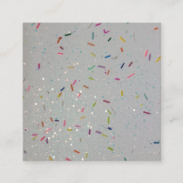 Sprinkles & Glitter Square Business Card (Front)