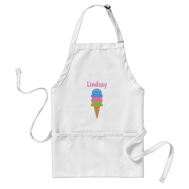 Sprinkles Ice Cream Cone Personalised Apron (Front)