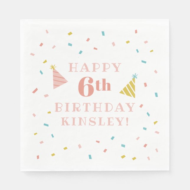Sprinkles Kids Birthday Party Napkin (Front)