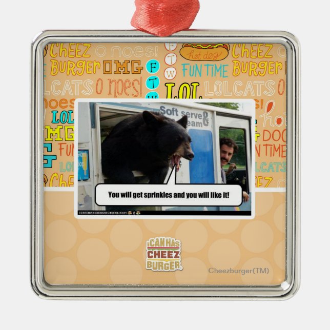 Sprinkles Metal Tree Decoration (Front)