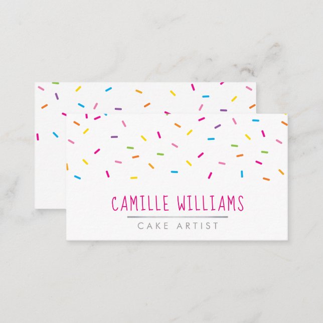 SPRINKLES modern cute patterned colourful fun part Business Card (Front/Back)