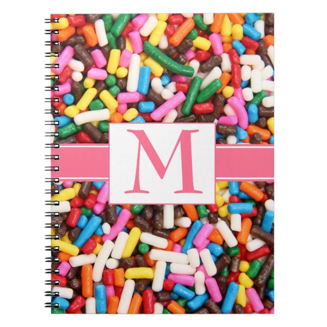 Sprinkles Monogrammed Notebook (Front)