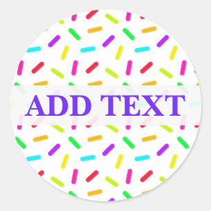 Sprinkles Pattern Colourful Custom Classic Round Sticker