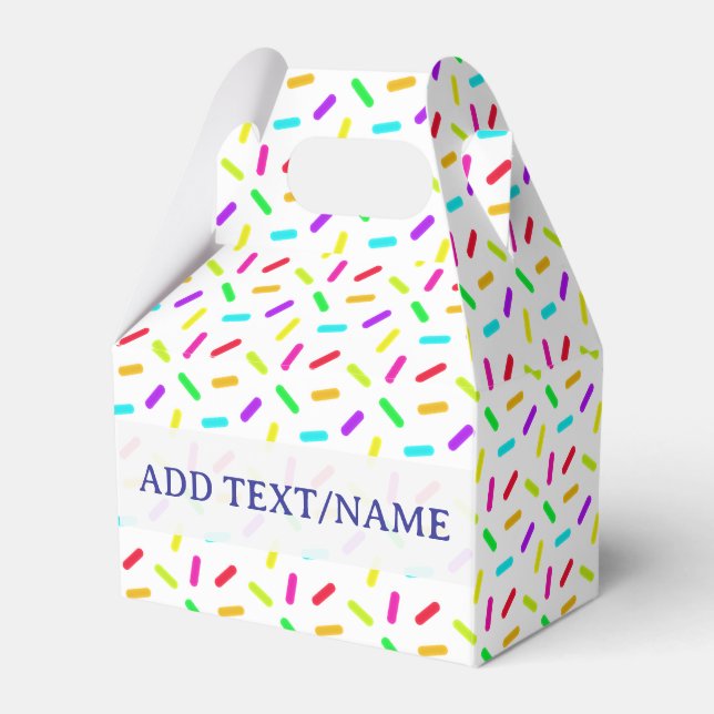 Sprinkles Pattern Colourful Custom Favour Box (Front Side)