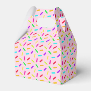Sprinkles Pattern Colourful Custom Pink Favour Box