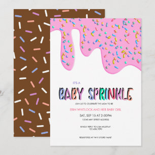 Sprinkles Pink   Baby Sprinkle Invitations