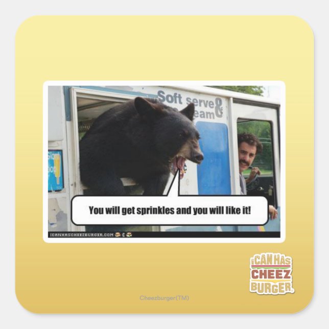 Sprinkles Square Sticker (Front)