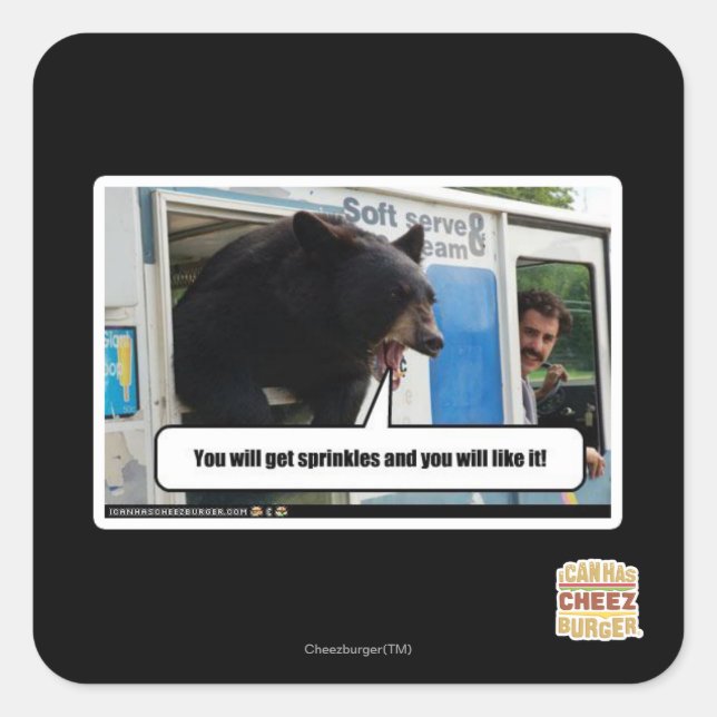 Sprinkles Square Sticker (Front)