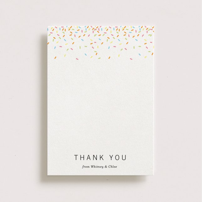 Sprinkles Thank You Card