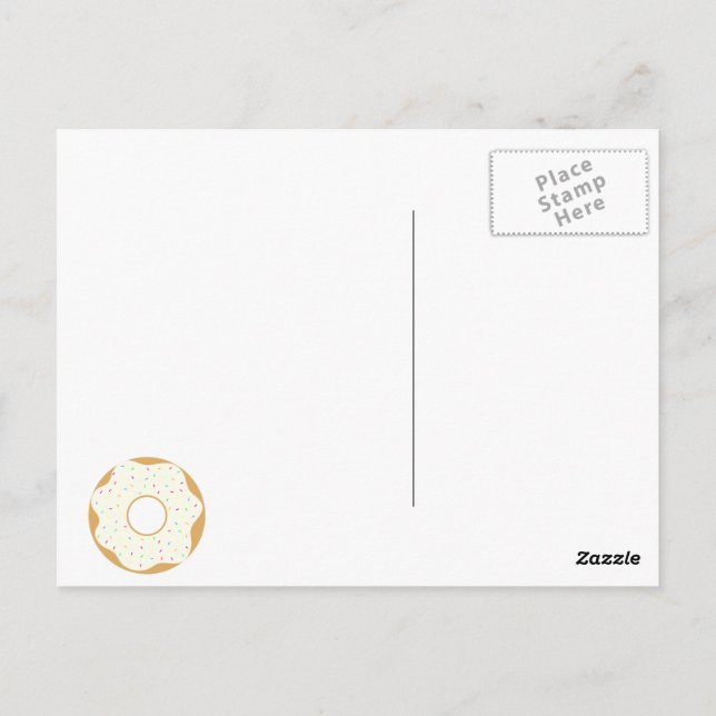 Sprinkly Doughnut Postcard (Back)