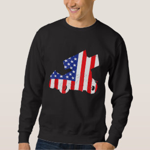 Sprint Car Racing Usa Flag American Inside Me Dirt Sweatshirt