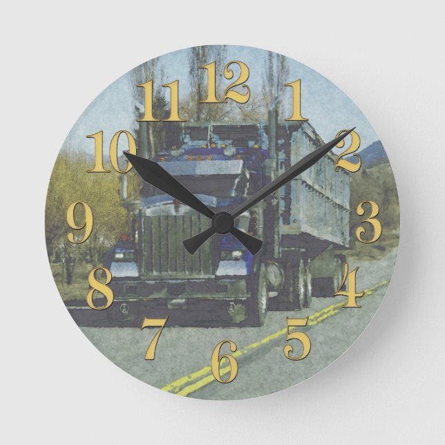 Sprint-time Run Trucking Round Clock (Front)
