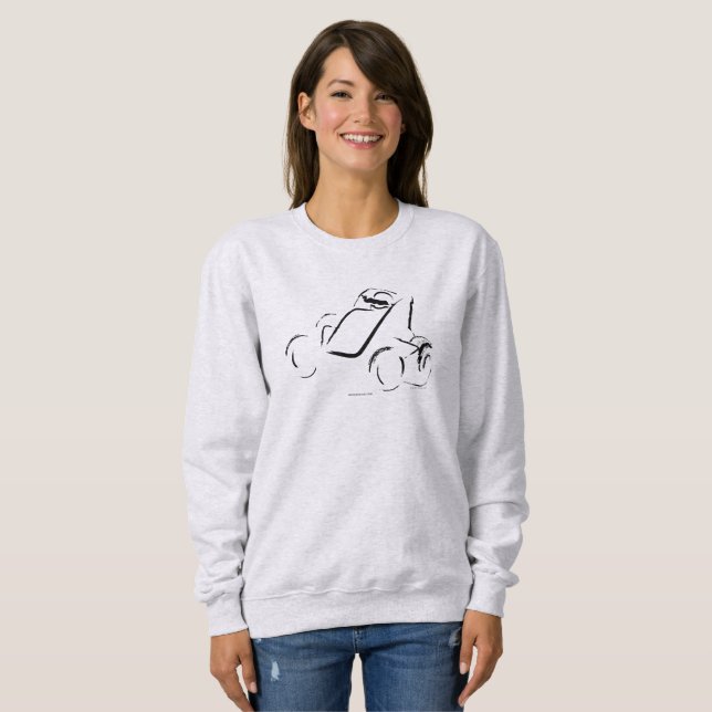 Sprintcar 01 Black on Ash Sweatshirt (Front Full)