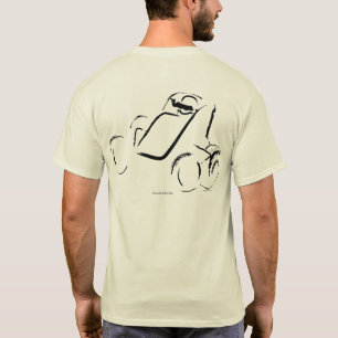 Sprintcar 01 Black on Natural Back T-Shirt