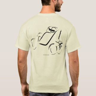 Sprintcar 01 Black on Natural Back T-Shirt