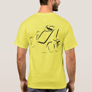 Sprintcar 01 Black on Yellow Back T-Shirt
