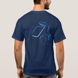 Sprintcar 01 Blues on Navy Blue Back T-Shirt