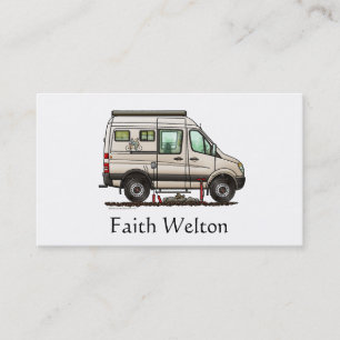 Sprinter Camper Van RV happy camper Business Card