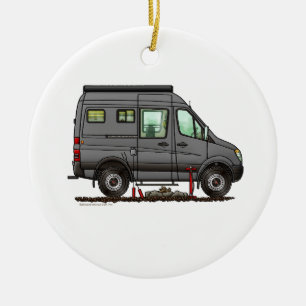 Sprinter Camper Van RV happy camper Ceramic Tree Decoration