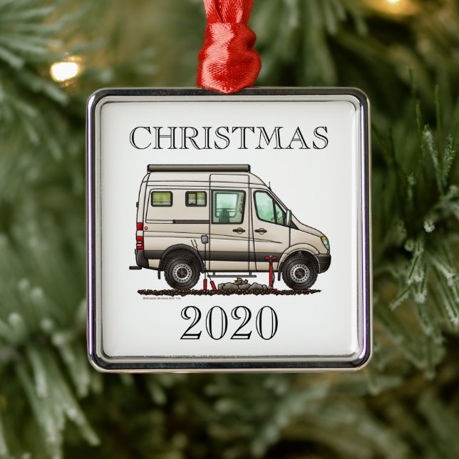 Sprinter Camper Van RV happy camper Metal Tree Decoration (Tree)
