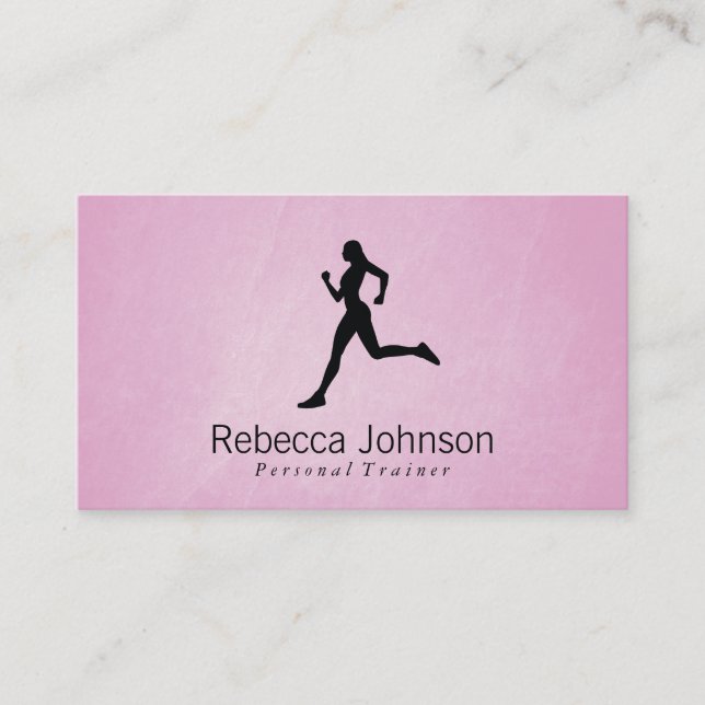 Sprinter III | Sports Trainer (pink) Business Card (Front)