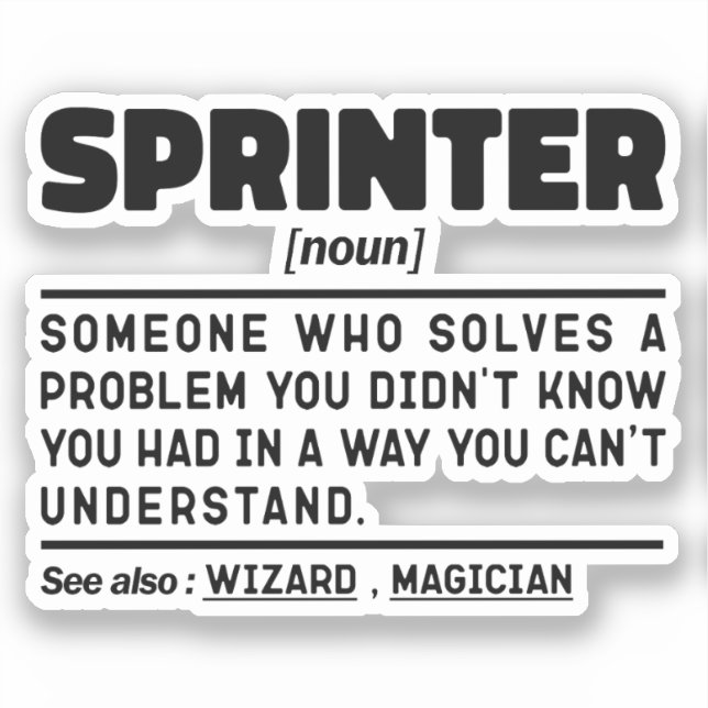 Sprinter Noun Definition Sport Fitness Lover Cool (Front)