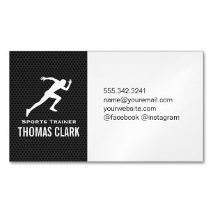 Sprinter Sports Trainer (carbon pattern) Magnetic Business Card