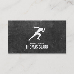 Sprinter   Sports Trainer (slate) Business Card
