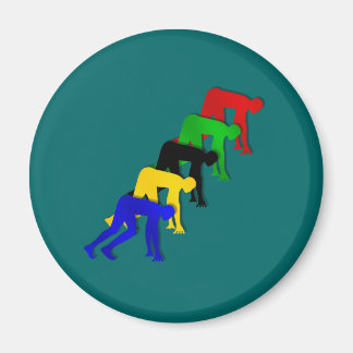 Sprinters on your marks get set go sprinting magnet