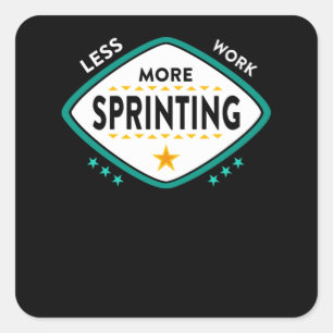 Sprinting Design for a Sprinter Square Sticker