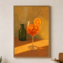 Spritz at Golden Hour Watercolour Poster