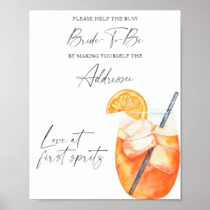Spritz bridal - help the busy bride Address  Poster