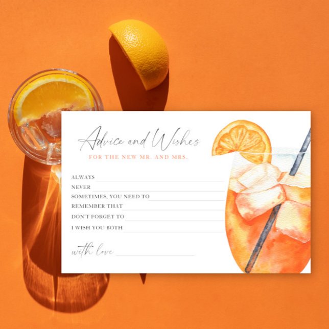 spritz bridal shower - advice and wishes stationery (Creator Uploaded)
