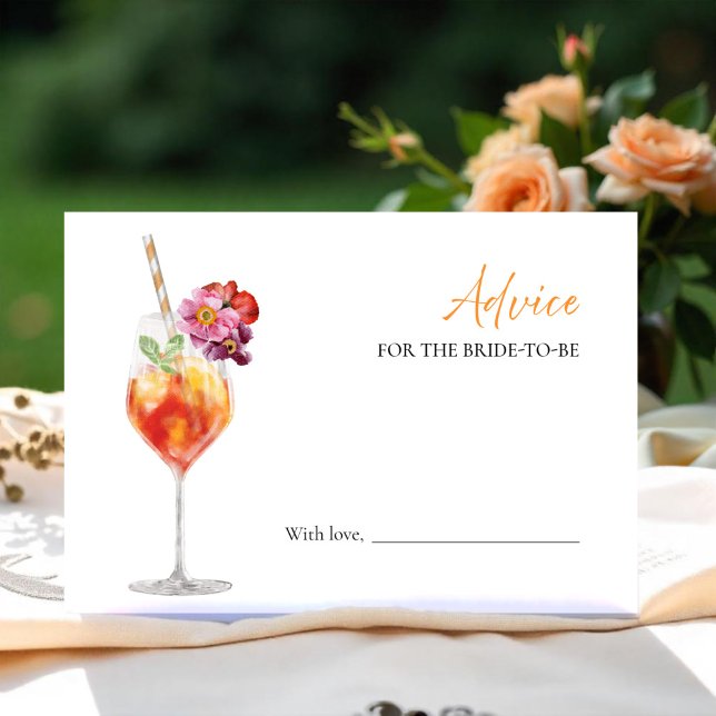 Spritz Bridal Shower Advice for the Bride Card (Creator Uploaded)
